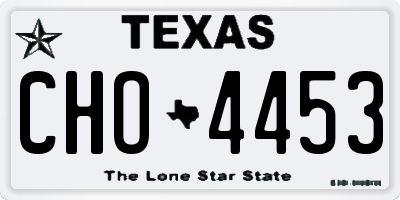 TX license plate CHO4453