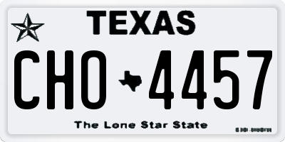 TX license plate CHO4457