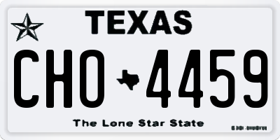 TX license plate CHO4459