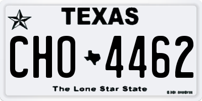 TX license plate CHO4462