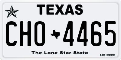 TX license plate CHO4465