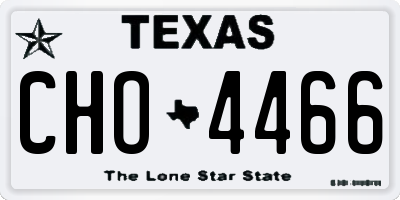TX license plate CHO4466