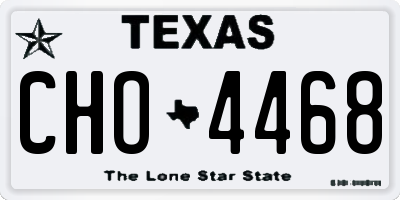 TX license plate CHO4468