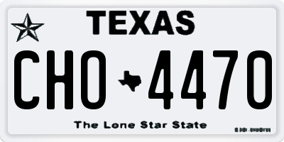 TX license plate CHO4470