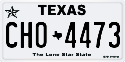 TX license plate CHO4473