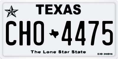TX license plate CHO4475