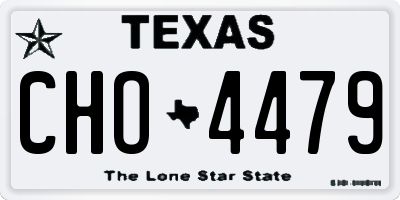 TX license plate CHO4479