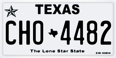 TX license plate CHO4482