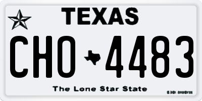 TX license plate CHO4483