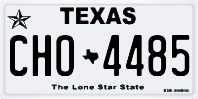 TX license plate CHO4485