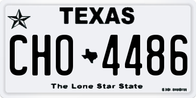 TX license plate CHO4486