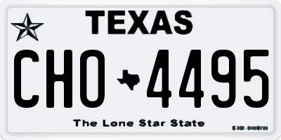 TX license plate CHO4495