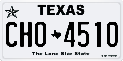 TX license plate CHO4510