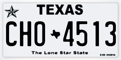 TX license plate CHO4513