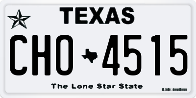 TX license plate CHO4515