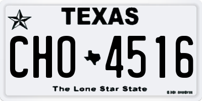 TX license plate CHO4516