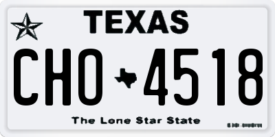 TX license plate CHO4518