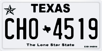 TX license plate CHO4519
