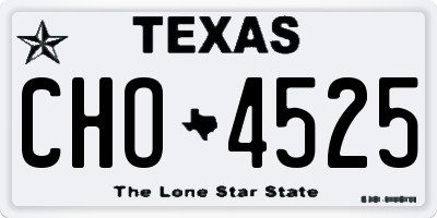 TX license plate CHO4525
