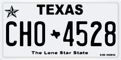 TX license plate CHO4528