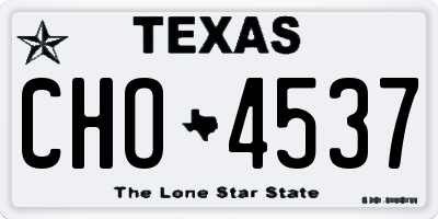 TX license plate CHO4537