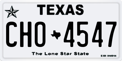 TX license plate CHO4547