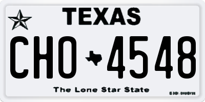TX license plate CHO4548