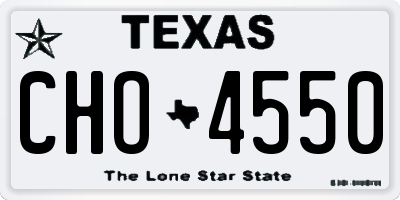 TX license plate CHO4550
