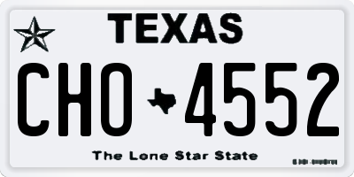 TX license plate CHO4552