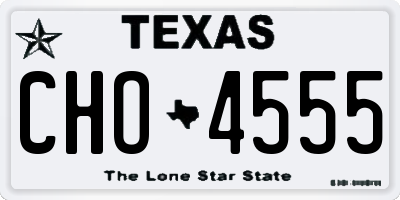 TX license plate CHO4555