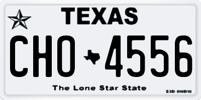 TX license plate CHO4556