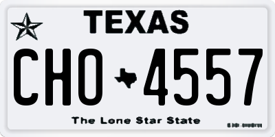 TX license plate CHO4557