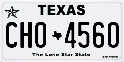 TX license plate CHO4560