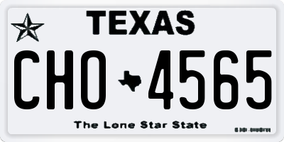 TX license plate CHO4565
