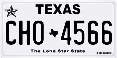 TX license plate CHO4566