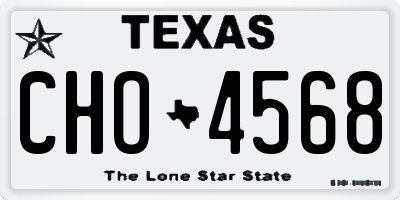 TX license plate CHO4568