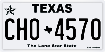 TX license plate CHO4570