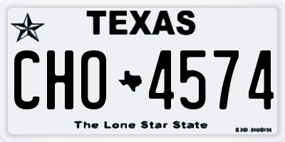 TX license plate CHO4574