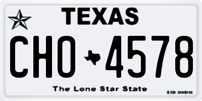 TX license plate CHO4578