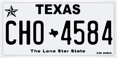 TX license plate CHO4584