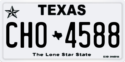 TX license plate CHO4588