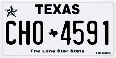 TX license plate CHO4591