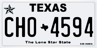TX license plate CHO4594