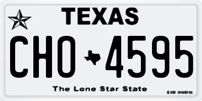 TX license plate CHO4595
