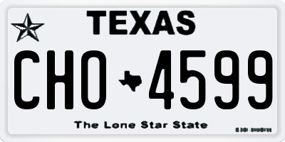TX license plate CHO4599