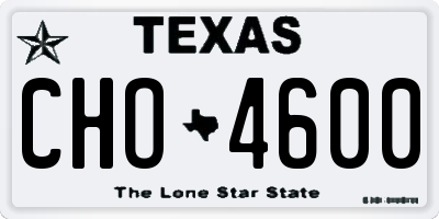 TX license plate CHO4600