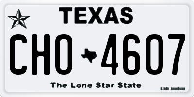 TX license plate CHO4607