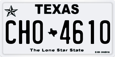 TX license plate CHO4610