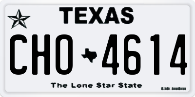 TX license plate CHO4614