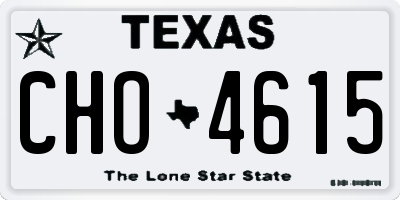 TX license plate CHO4615